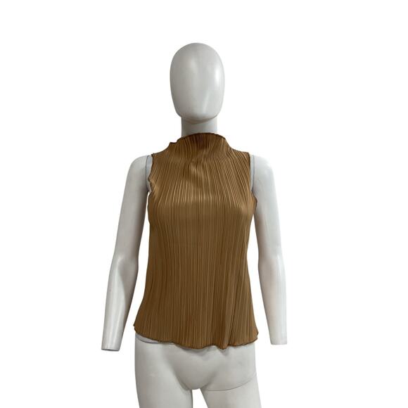 Anine Bing 'Rondi' Tan Polyester Top Size S - Picture 2 of 5